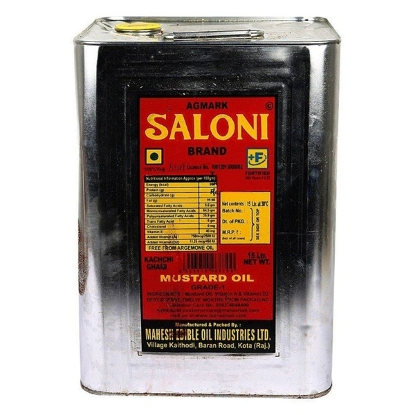 Saloni Mustard Oil 15 ltr