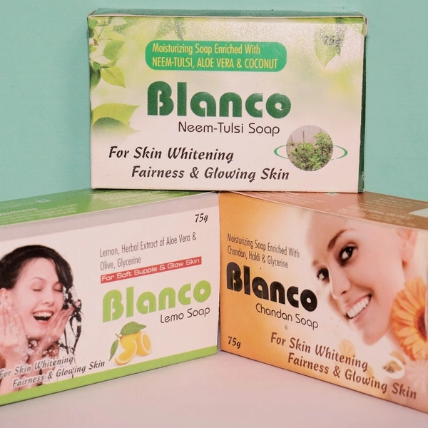 Blanco Soap ( Neem Tulsi, Chandan Almond, Lemon Oliv Oil) - 75g