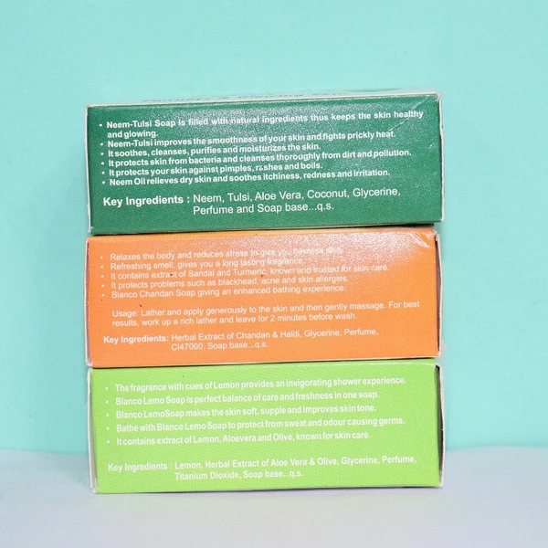 Blanco Soap ( Neem Tulsi, Chandan Almond, Lemon Oliv Oil) - 75g