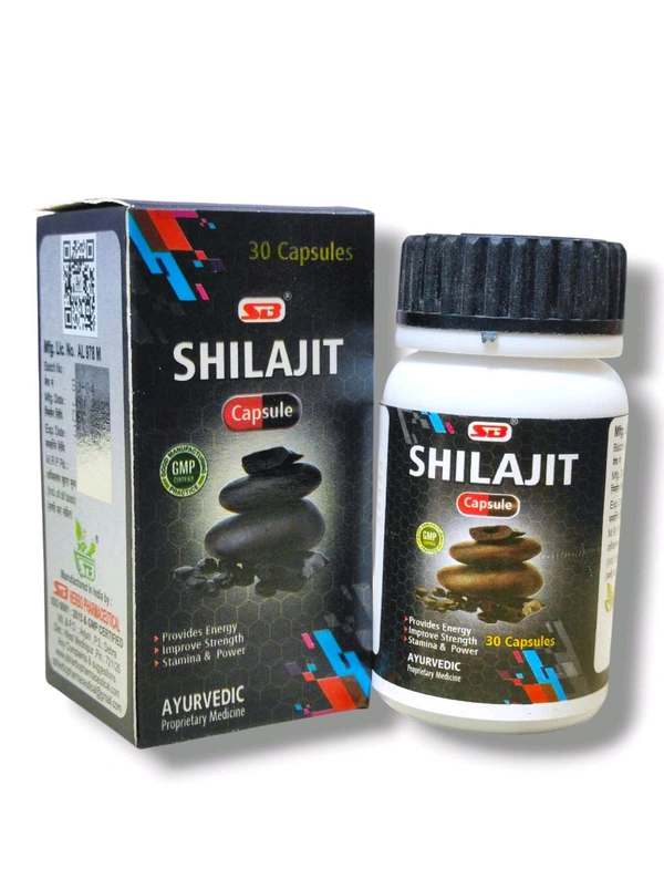 S B Shilajeet Capsules - 30 Capsules, Black