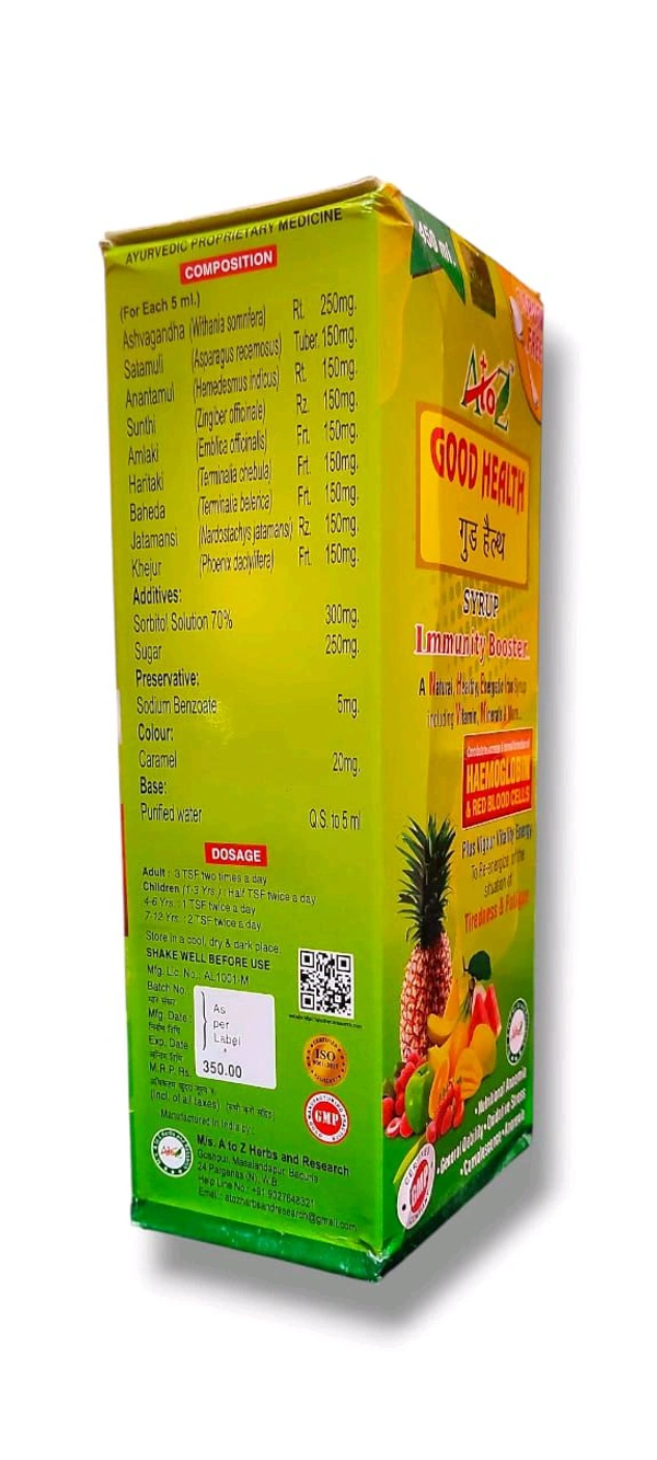 A to Z Good Health Syrup  - 450ml