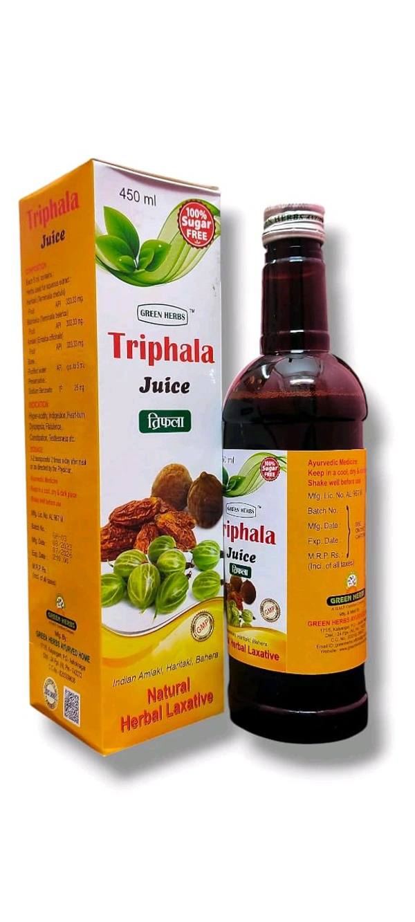 Trifola Juice Green Herbs Ayurvedic Home  - 450ml