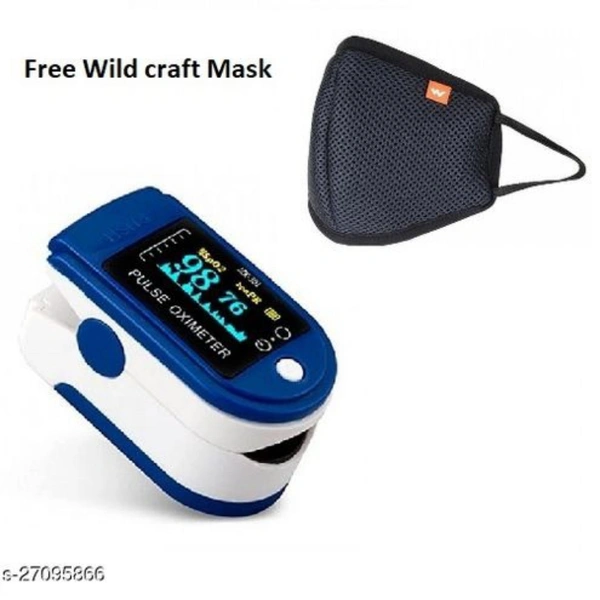 Editrix Pulse Oximeter With Free Wildcraft Mask