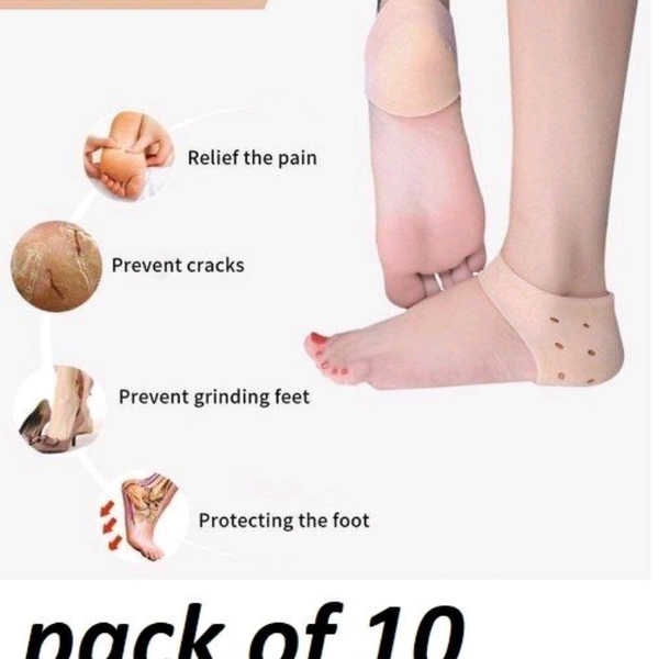 Casual Trendy Heel Protection Half Heel Socks Vol 2Fabric: Silicone (pack of 10)