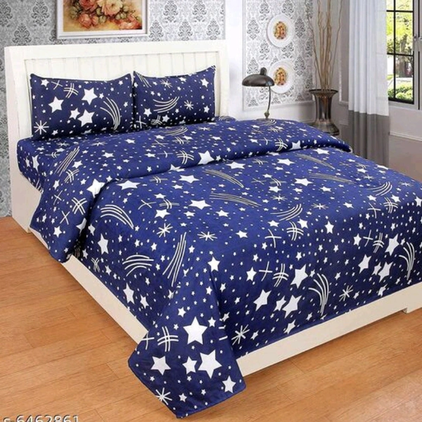 Trendy Cotton 100 X 90 Double Queen Beed Sheet - White 