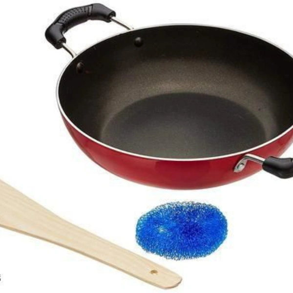 Trendy Essential Aluminium Cookware Kadai with Lid 