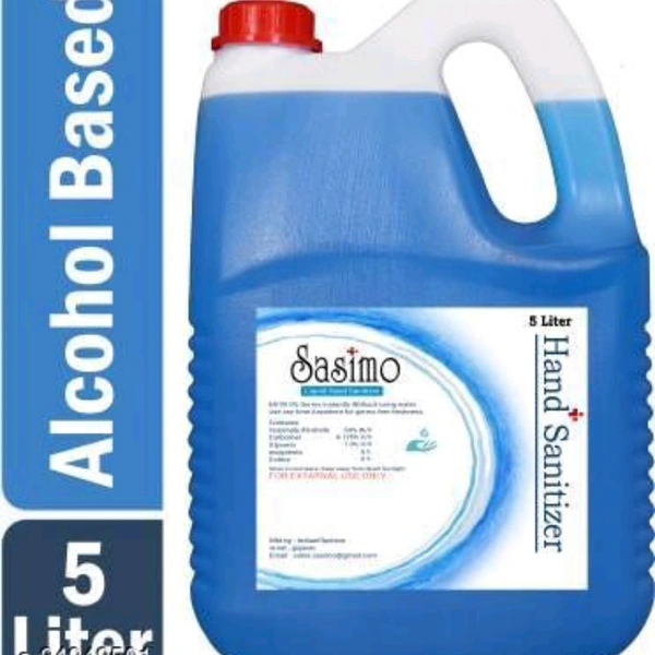 Sasimo Aloe Vera Sanitizer  - BLUE, 5 Litres