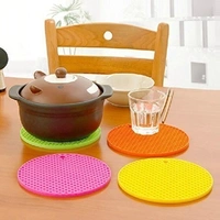 Round Silicone Trivets Mats for Hot Pots and Pans,Silicone Pot Holders,Multi Purpose Trivets Mats Heat Resistant Trivet Mat,Teapot Coaster (Pack of 4)