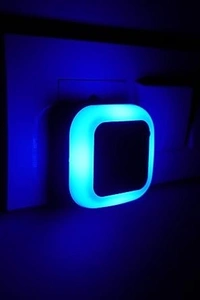 0.5W Led Plug in Smart Night Lamp with, Automatic Sensor -(, Pack of 1, Polycarbonate) - 5D x 5W x 5H Centimeters, White