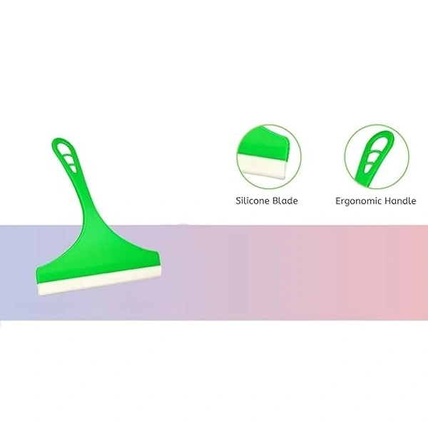 Kitchen Platform & Glass Squeegee Wiper All-Purpose Cleaning Windows Car Windshield Bathroom Mirrors Table Cleaner (Set of 2, Random Colours)