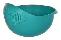  Food Strainer Colander, Fruit Basket, Pasta Strainer, Vegetable Strainer, Kitchen Sieve, Washing Bowl, Unbreakable, (Color May Vary), Plastic, 10 x 10 x 10 - 10L x 10W x 10H Millimeters, Pacific Blue