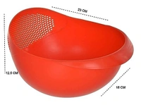  Food Strainer Colander, Fruit Basket, Pasta Strainer, Vegetable Strainer, Kitchen Sieve, Washing Bowl, Unbreakable, (Color May Vary), Plastic, 10 x 10 x 10 - 10L x 10W x 10H Millimeters, Pacific Blue