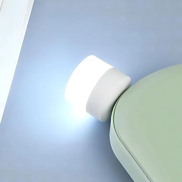 Mini USB LED Light | Plug in Night Light Bulb | USB Light for Laptop | Portable USB LED lamp | Portable Car Bulb for Bedroom Bathroom & Kitchen Use (10 pcs) | - 40D x 30W x 30H, White