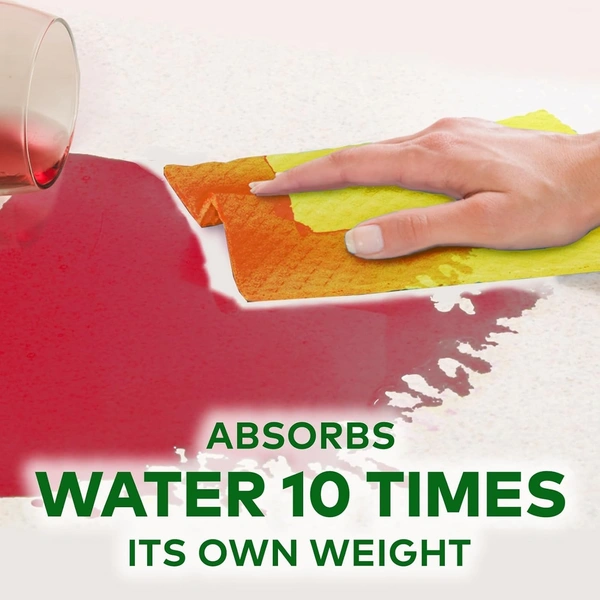 Sponge Wipe Resusable Kitchen Cleaning foam Cellulose wood Sponge- Easy to use, Multi- color & Biodegradable (pack of 5)