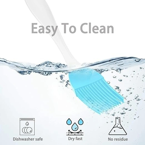 Pastry Brush | Multi-Purpose Silicone Durable Easy Use | Oil Cooking Brush for Grilling, Tandoor, Cooking, Baking, BBQ | Cooking Tools | Multicolor - Set of 2 - 17.5L x 3.3W Centimeters