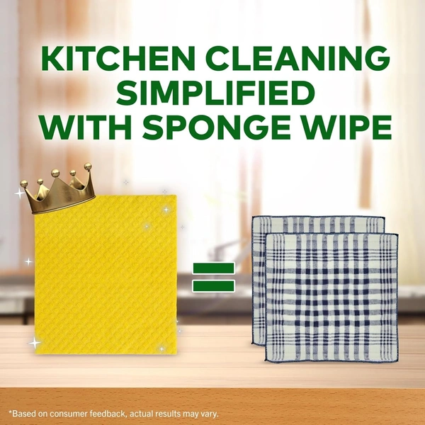 Sponge Wipe Resusable Kitchen Cleaning foam Cellulose wood Sponge- Easy to use, Multi- color & Biodegradable (pack of 5)