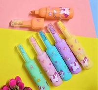 Unicorn Theme Bottle Shape Highlighters | Set Of 6 | Fine Grip Marker Pen | Ideal For Office Stationery & Kids