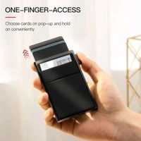 Pop Up Card Holder Wallet - Black