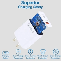 PONTIAC THUNDER23 18W QC USB Wall Charger with Type C Cable - Black