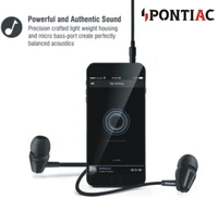 PONTIAC E2 Wired Earphone with Mic 3.5MM Jack - Black