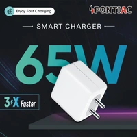 PONTIAC THUNDER65 65W USB Wall Charger with Type C Cable - Black
