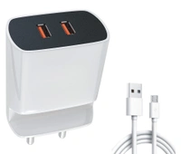 PONTIAC 12W MT-15 USB Wall Charger with Attached Mobile Holder - White