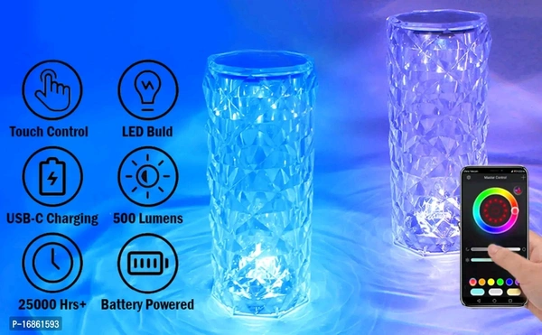 Crystal Lamp Light 12 Colors - multicolor