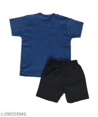T-shirt Capery Set Modern Trendy Boys Top & Bottom SetsName: Modern Trendy Boys Top & Bottom SetsTop Fabric: CottonBottom Fabric: CottonSleeve Length: Short SleevesTop Pattern: PrintedBottom Pattern: SolidNet Quantity (N): SingleAdd-Ons: No Add OnsSizes:2-3 Years, 3-4 Years, 4-5 Years, 5-6 Years, 6-7 Years, 7-8 Yearsshort sleeve  t-shirt  and short made with soft cotton.  - Royal Blue, All Size Available Massage Insta