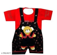 Stylish KIDS Baba Suit PACK OF 2 .Fabric- Cotton  - Red, 0-3 Month