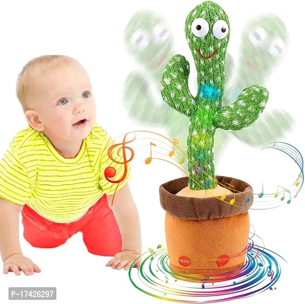 Cactus Toy Talking Cactus Plant Plush Toy Dancing CactusSize: 1 Year Plus Color:  Green Type:  Other Material:  OtherWithin 6-8 business days However, to find out an actual date of delivery, please enter your pin code.Color,Size and Design may vary.Talking Dancing Cactus Toy Operation Process : At the bottom, remove the screw with a screwdriver, install AA batteries 3 pack, and tig - Green