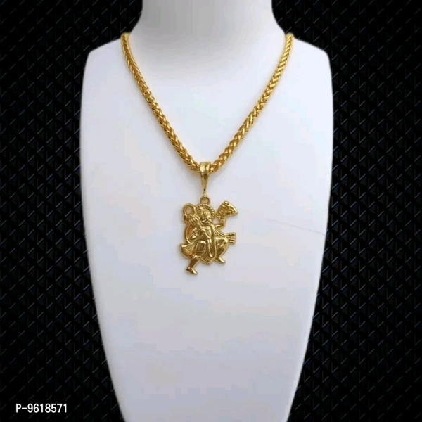 Hanuman ji chain pandent for Mens and Boys. Color:  Golden Style:  Chain With Pendant Material:  AlloyLength: 50.0 (in cm)Within 6-8 business days However, to find out an actual date of delivery, please enter your pin code.Gold plated Hanuman ji Chain pandent for Mens and Boys. Chain length-: 19 inch We are Dealing in imitation Jewellery. Our Jewellery lasts longer when kept dry an - Gold, 50.0 (Inch)