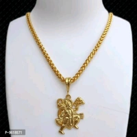 Hanuman ji chain pandent for Mens and Boys. Color:  Golden Style:  Chain With Pendant Material:  AlloyLength: 50.0 (in cm)Within 6-8 business days However, to find out an actual date of delivery, please enter your pin code.Gold plated Hanuman ji Chain pandent for Mens and Boys. Chain length-: 19 inch We are Dealing in imitation Jewellery. Our Jewellery lasts longer when kept dry an - Gold, 50.0 (Inch)
