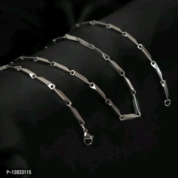 Gargish Stainless Steel Stylish Rice Chain Necklace for Men and Boys, Free Size (Silver)Size: medium Style:  silverWithin 6-8 business days However, to find out an actual date of delivery, please enter your pin code.bull; Gargish Stainless Steel Stylish Rice Chain Necklace for Men and Boys, Free Sizebull; QUALITY: Made from High Quality Stainless Steel. Five Layer Micro Plated For  - Silver, Free Size