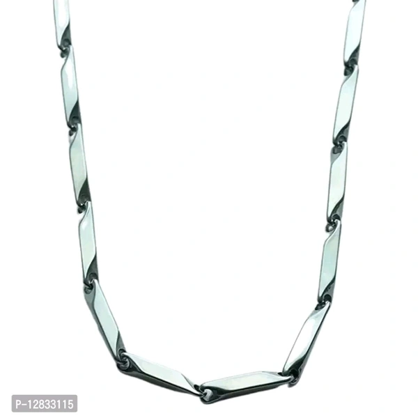 Gargish Stainless Steel Stylish Rice Chain Necklace for Men and Boys, Free Size (Silver)Size: medium Style:  silverWithin 6-8 business days However, to find out an actual date of delivery, please enter your pin code.bull; Gargish Stainless Steel Stylish Rice Chain Necklace for Men and Boys, Free Sizebull; QUALITY: Made from High Quality Stainless Steel. Five Layer Micro Plated For  - Silver, Free Size