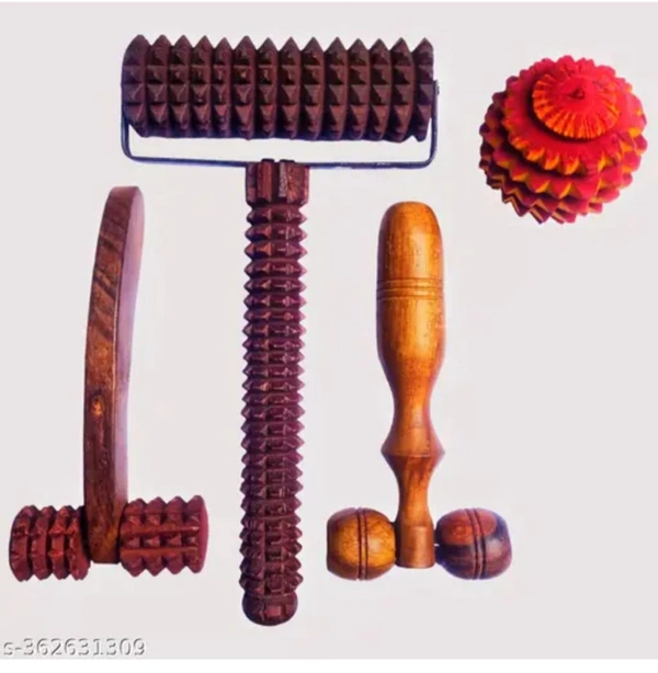 4 Massager Combo Set Full Body Massager  - Brown