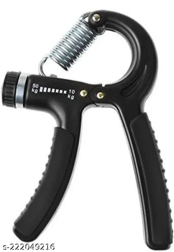 Adjustable Spring Hand Grip 10-50 kg (Pack of One)Name: Adjustable Spring Hand Grip 10-50 kg (Pack of One)Net Quantity (N): 1Country of Origin: India - Black
