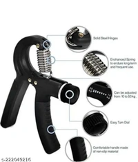 Adjustable Spring Hand Grip 10-50 kg (Pack of One)Name: Adjustable Spring Hand Grip 10-50 kg (Pack of One)Net Quantity (N): 1Country of Origin: India - Black
