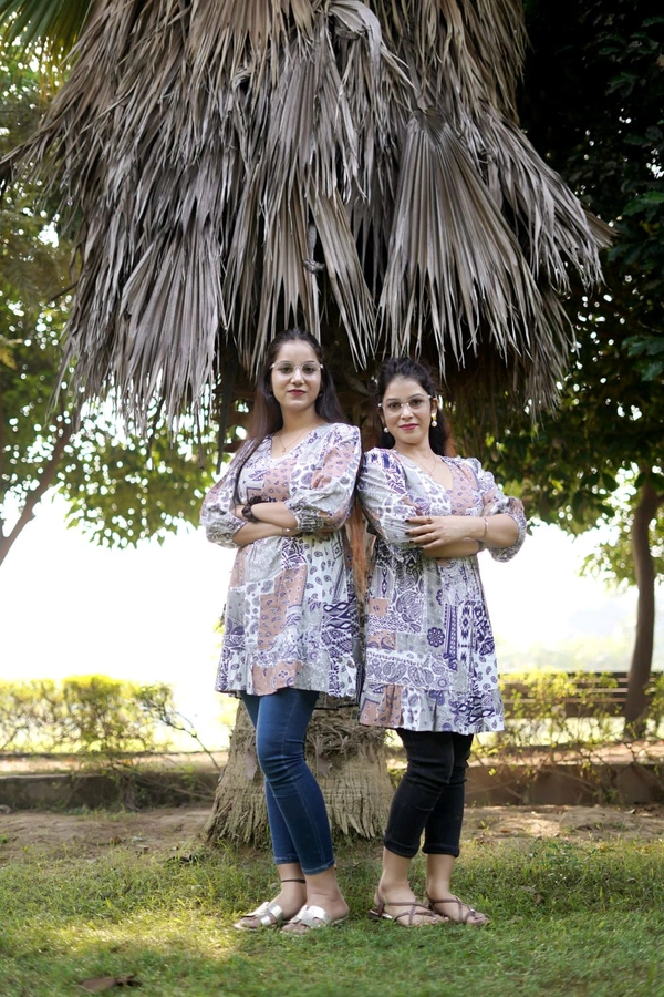 Printed Top - White, S