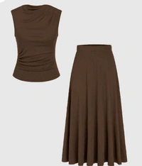 RIBBED CO-ORD SET TOP - Xs
