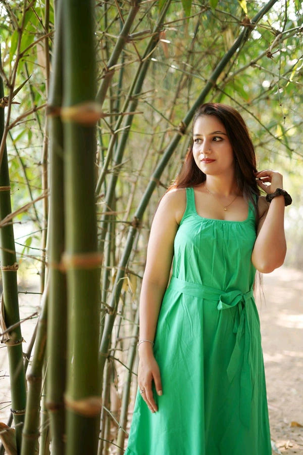 Sleeveless Dress - Eucalyptus, L