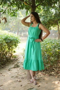 Sleeveless Dress - Eucalyptus, L