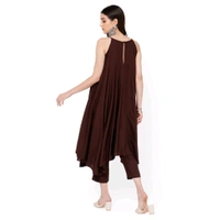 Solid Elegant Brown Kurta Set With Dupatta  - Morocco Brown, L