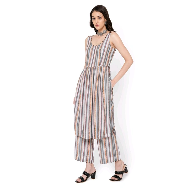 Stripe Dress With Pant  - Mine Shaft, L