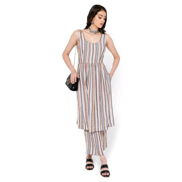 Stripe Dress With Pant  - Mine Shaft, L