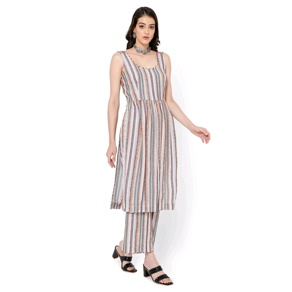 Stripe Dress With Pant  - Mine Shaft, L