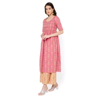 Pink Kurta & Plazo Set - Cabaret, L