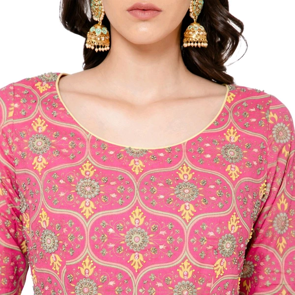 Pink Kurta & Plazo Set - Cabaret, L