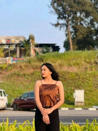 Chocolate Brown Crop Top - M