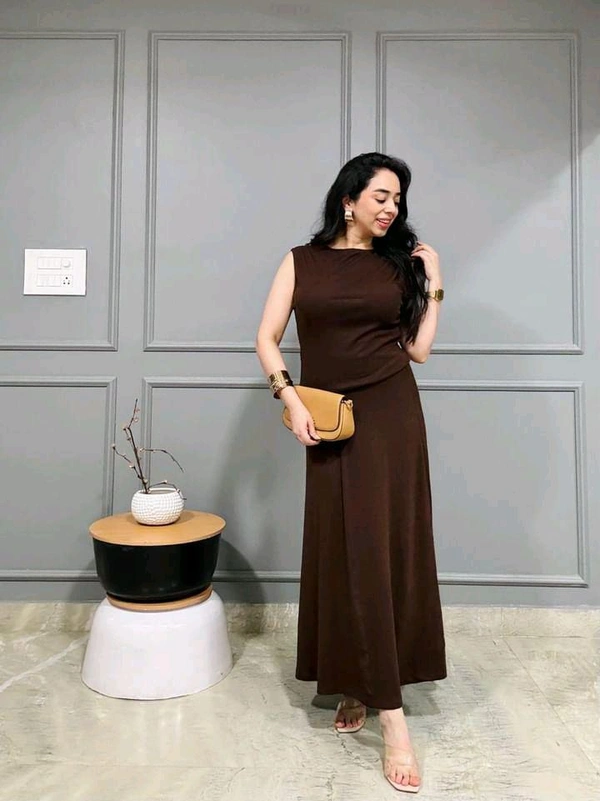 RIBBED CO-ORD SET TOP - L