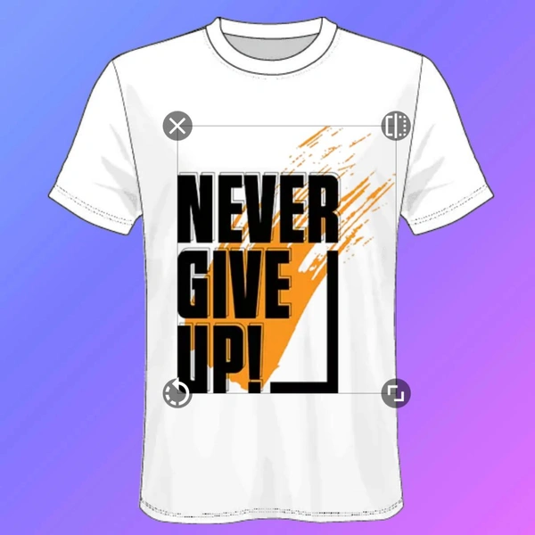 Never Give Up T Shirt For Men  - Red, XXL
